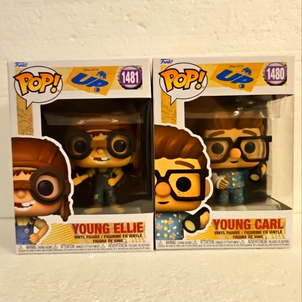 Funko Pop! Disney Pixar "UP" "Young Carl And Young Ellie" new and originals